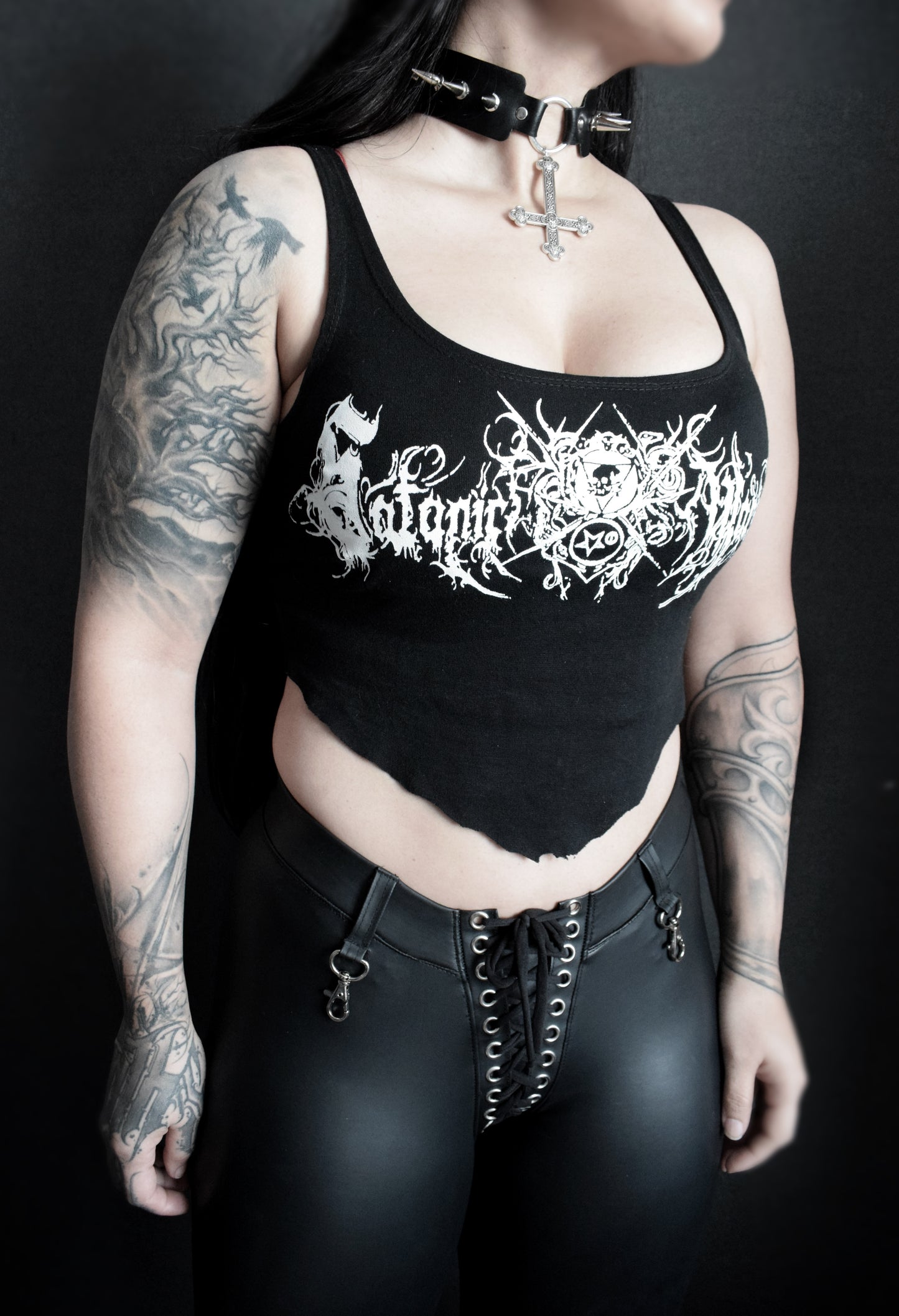 Satanic Warmaster Crop top Black metal Cropped