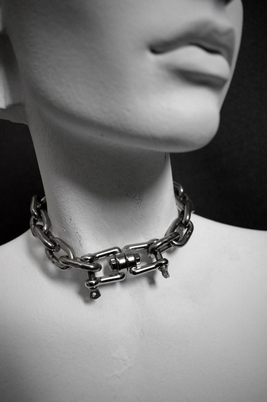 Stainless steel Heavy chain necklace ⇹ Double Shackle