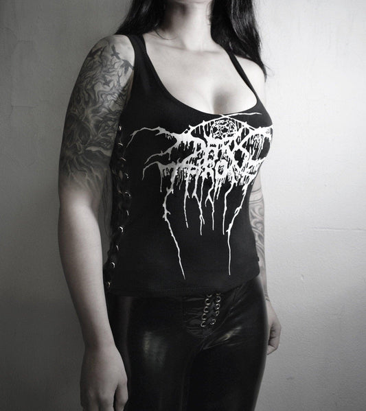 DARKTHRONE ⇹ Black metal ⇹ Lace-up Side Tank Top ⇹ Darkthrone ⇹ Transilvanian Hunger - Finedaytodie