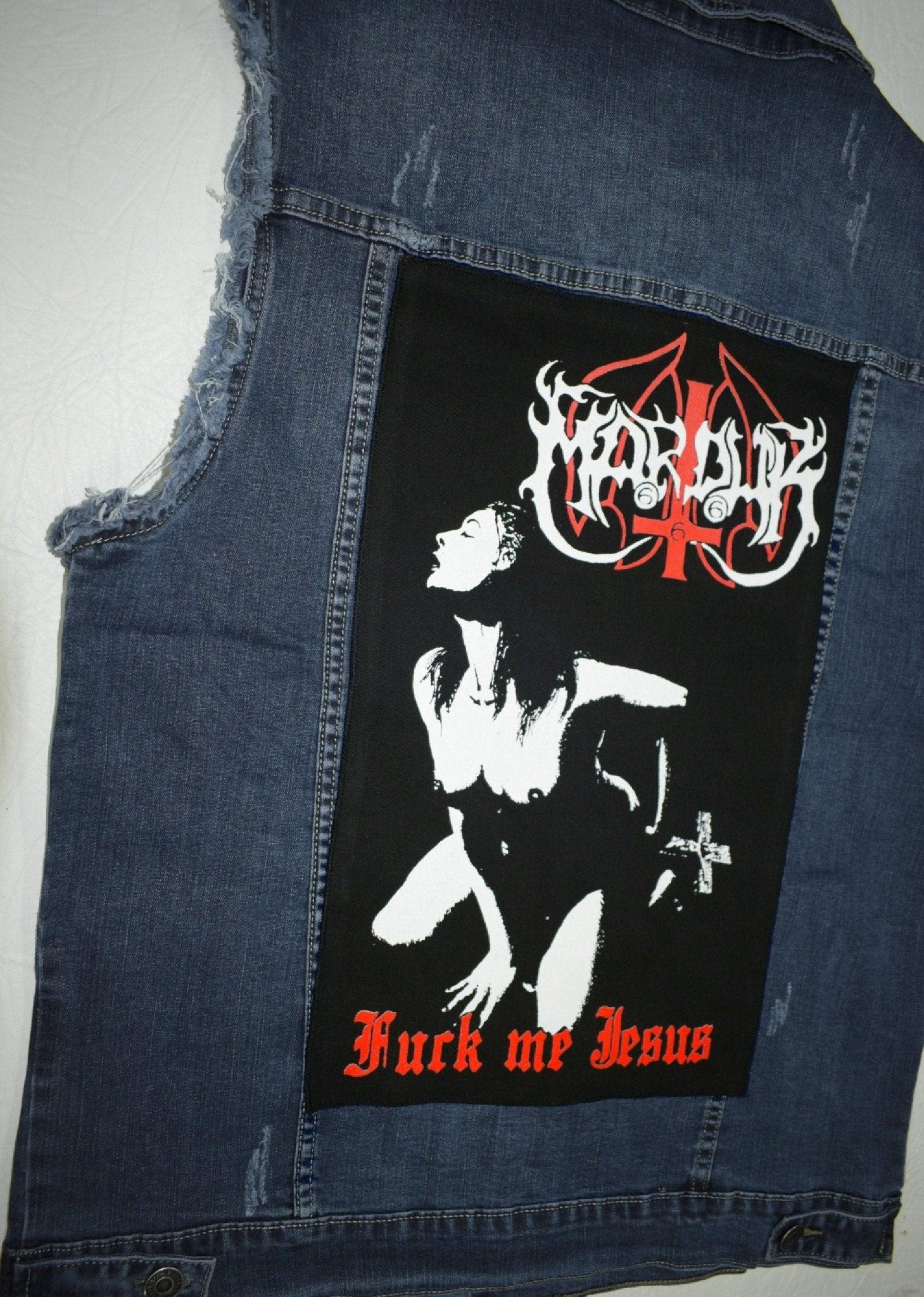 Marduk - Fuck me Jesus Backpatch big black metal patches - Finedaytodie