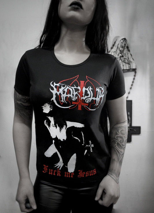 Marduk Fuck me Jesus t shirt ⇹ black metal tee ⇹ Marduk black metal shirt - Finedaytodie