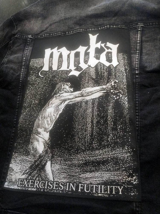 Mgła Exercises in futility big Back patch ⇹ black metal Patch ⇹ Mgla black metal Battle vest ⇹ Mgła Jacket patch - Finedaytodie